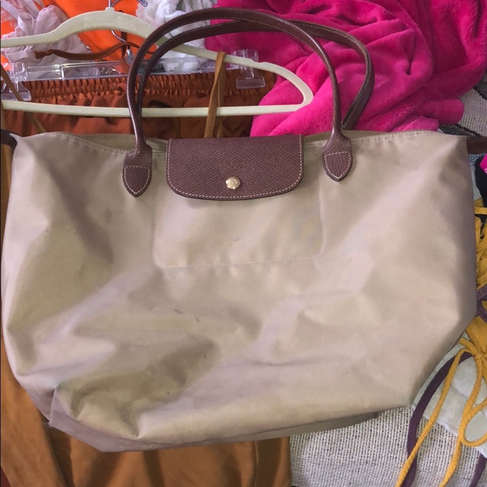 Beige LongChamp Medium bag